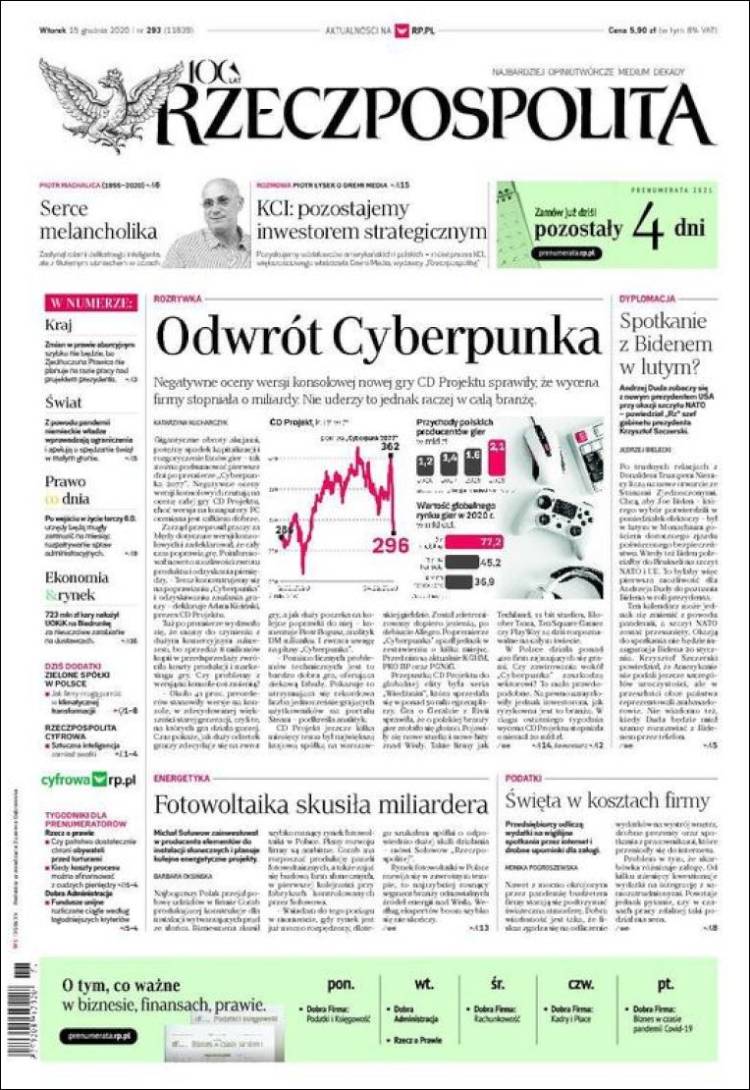 Portada de Rzeczpospolita (Polonia)