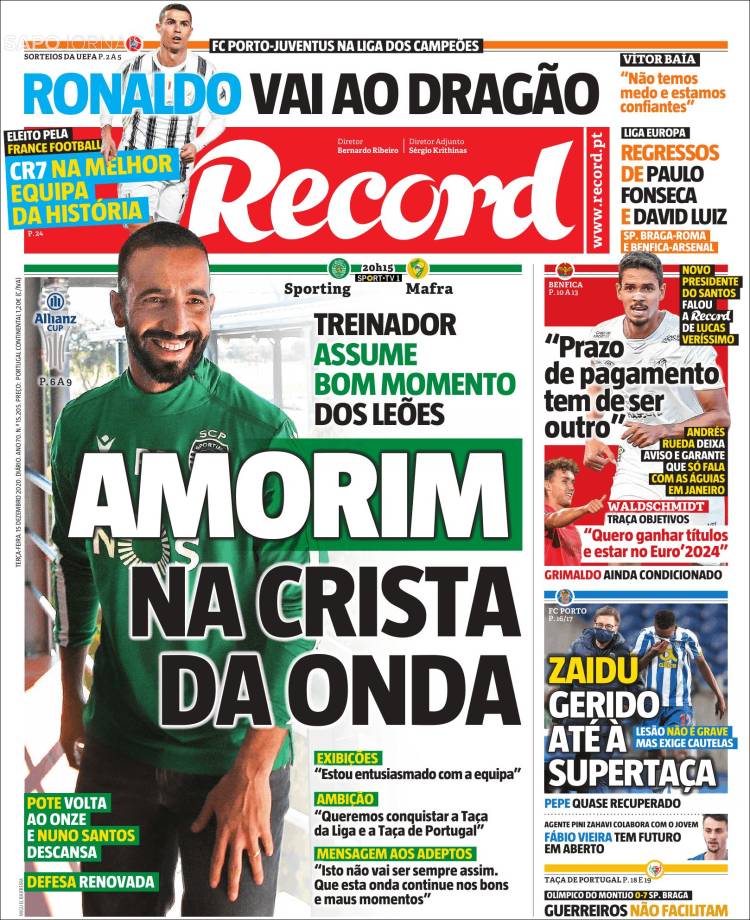 Portada de Record (Portugal)
