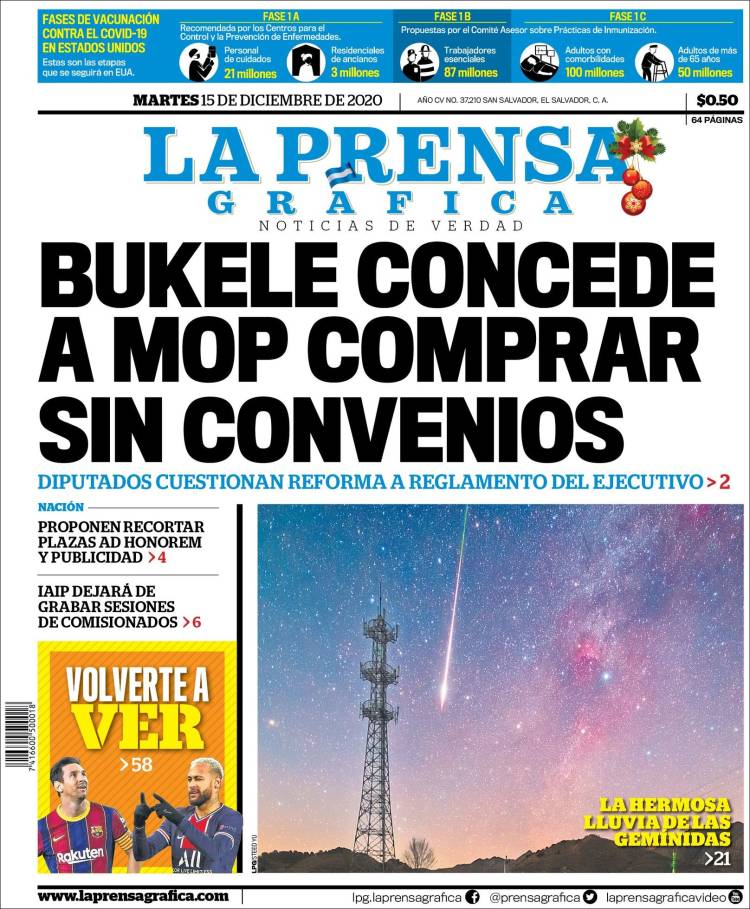 Portada de La Prensa Gráfica (El Salvador)