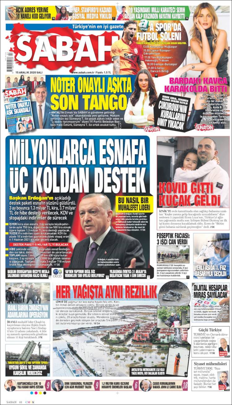 Portada de Sabah (Turqu&iacute;a)