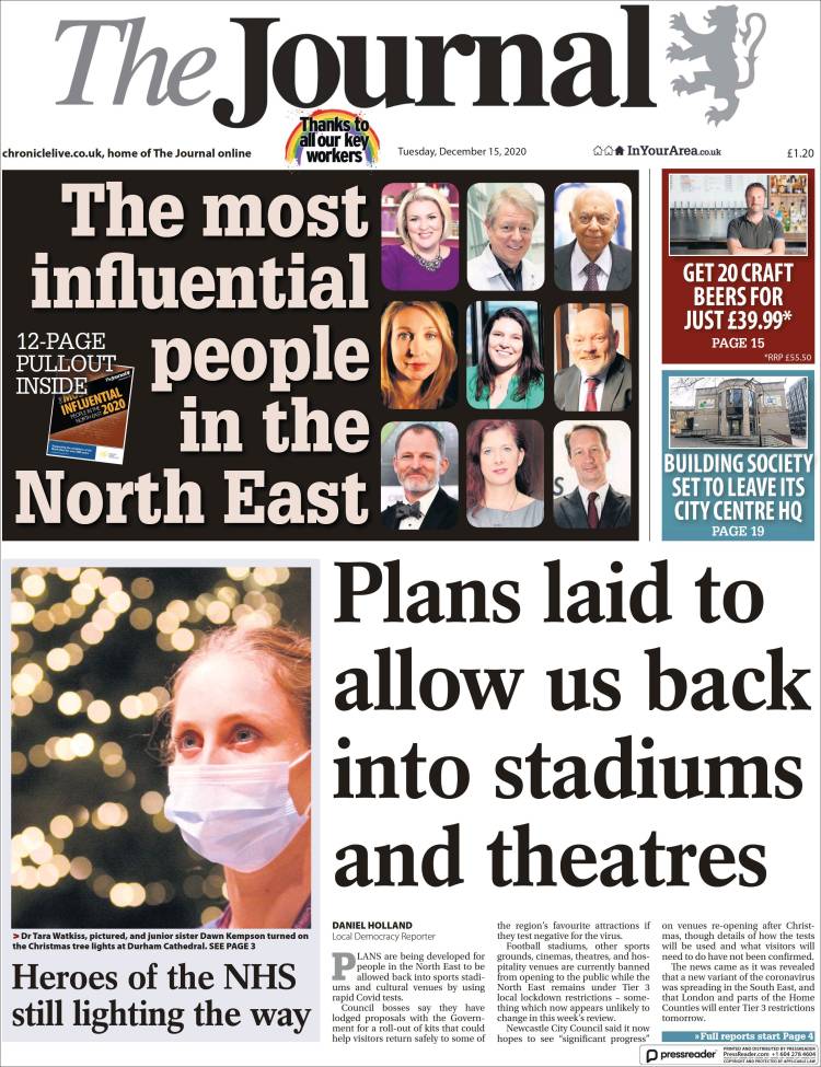 Portada de The Journal (Reino Unido)