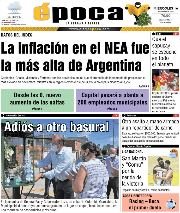 Portada de Diario Época (Argentina)