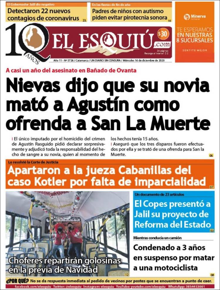 Portada de El Esquiu (Argentina)