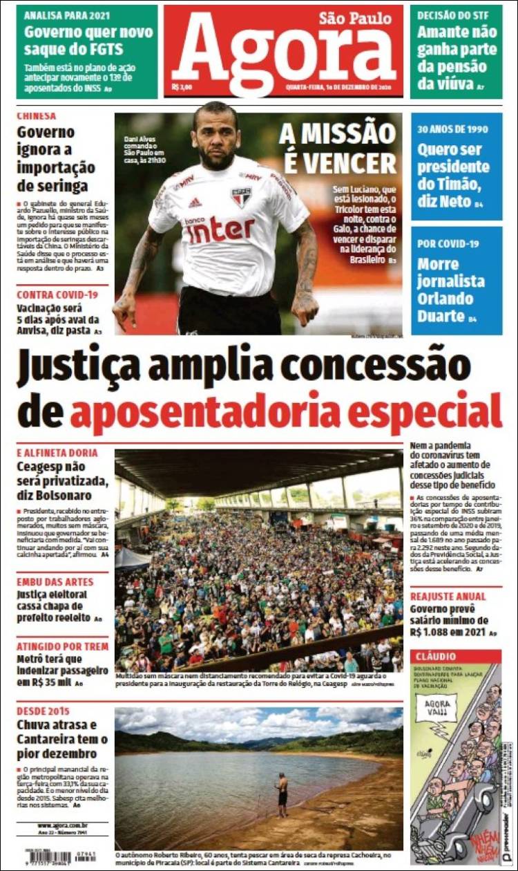 Portada de Jornal Agora (Brasil)