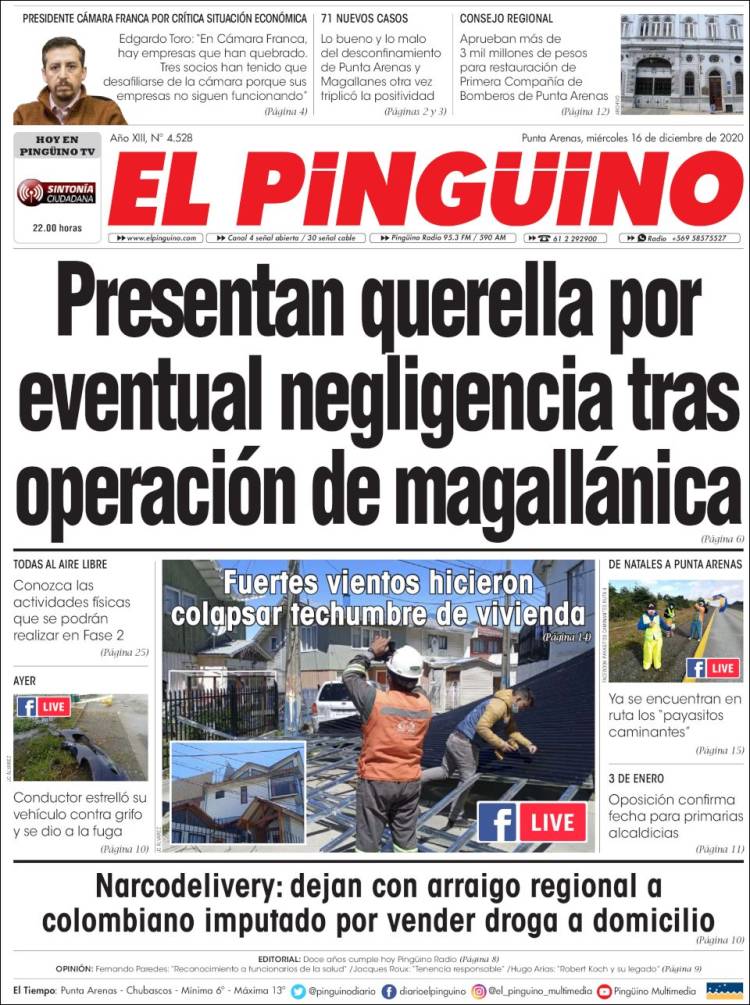 Portada de El Pingüino (Chile)