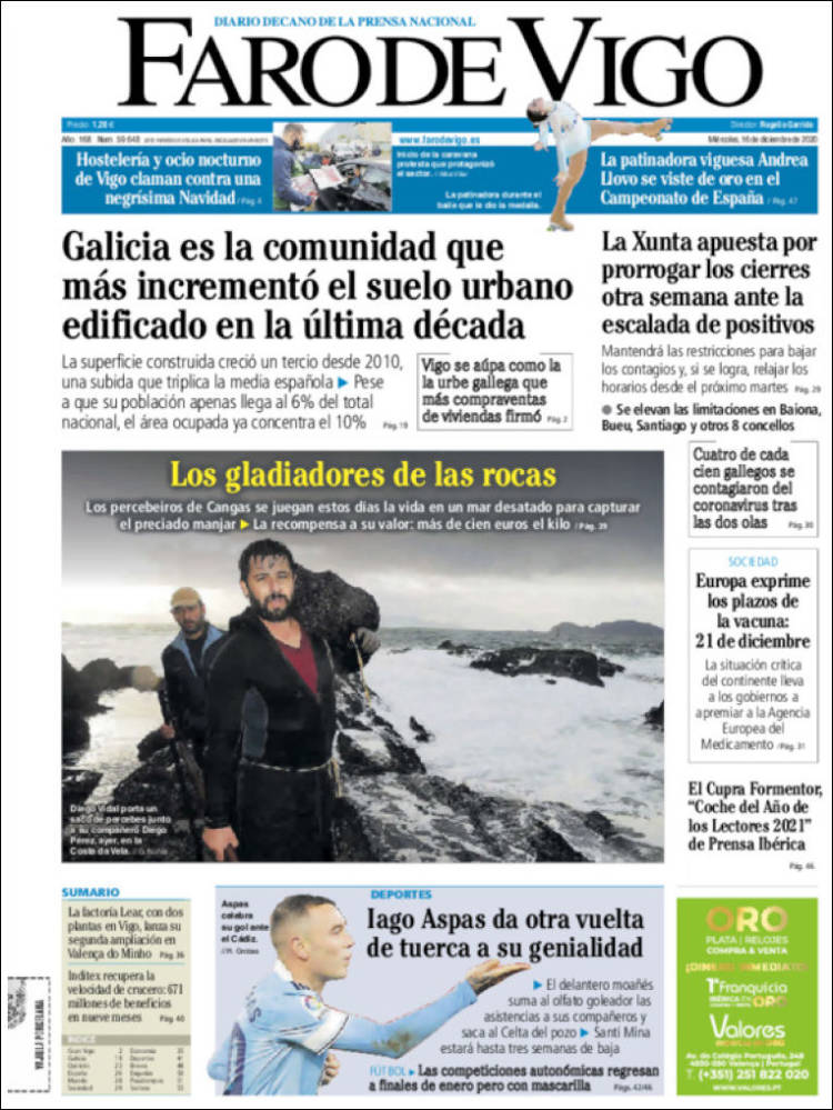 Portada de Faro de Vigo (Espa&ntilde;a)