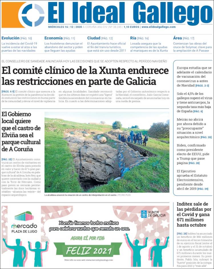 Portada de El Ideal Gallego (Espa&ntilde;a)