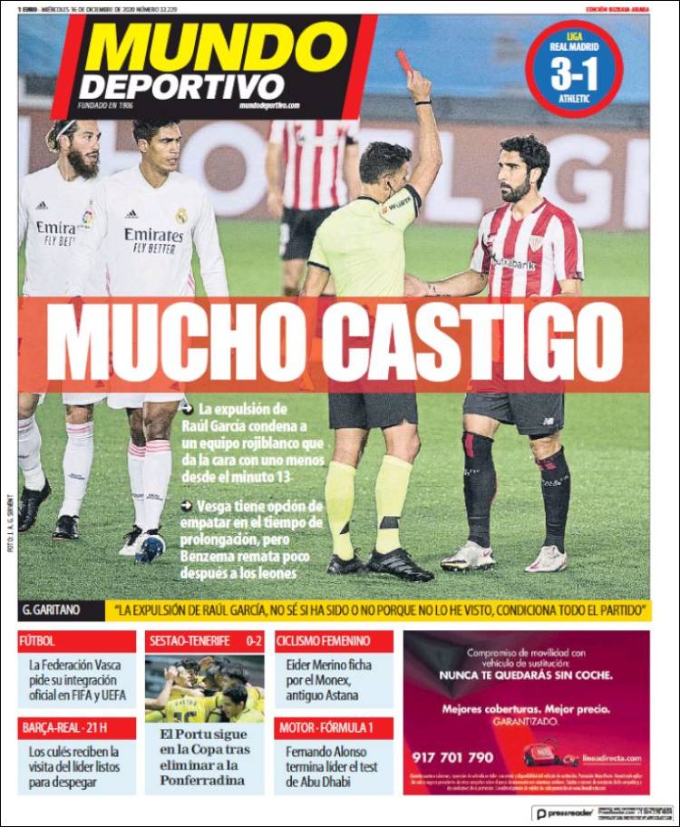 Portada de Mundo Deportivo Bizkaia (Espa&ntilde;a)