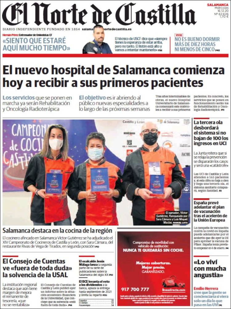 Portada de Norte de Castilla - Salamanca (Espa&ntilde;a)