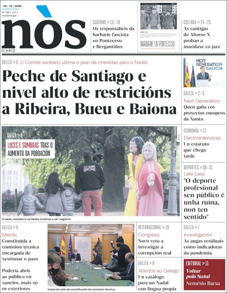 Portada de Nòs Diario (Espa&ntilde;a)