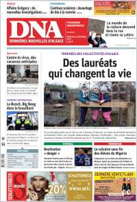 Portada de Les Dernières Nouvelles d'Alsace (Francia)