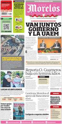 Portada de Diario de Morelos (México)