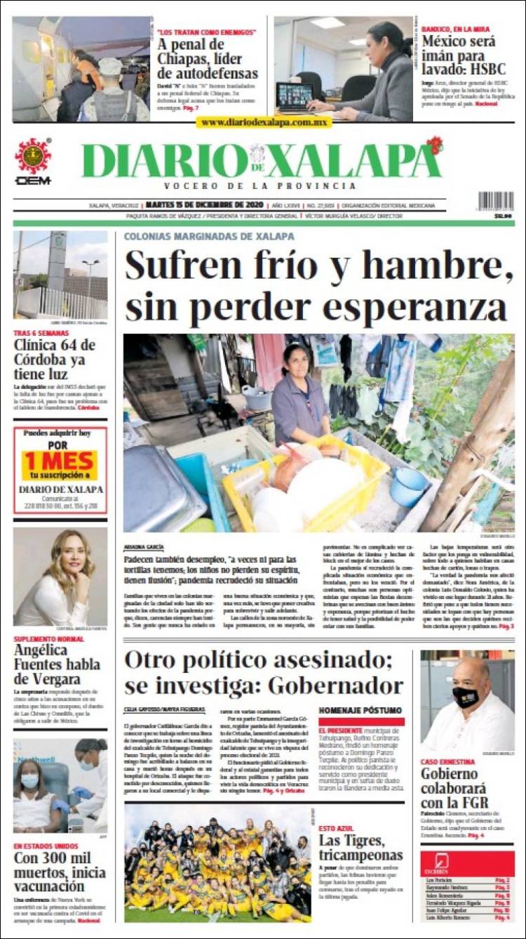 Portada de Diario de Xalapa (México)