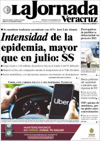 Portada de La Jornada Veracruz (México)