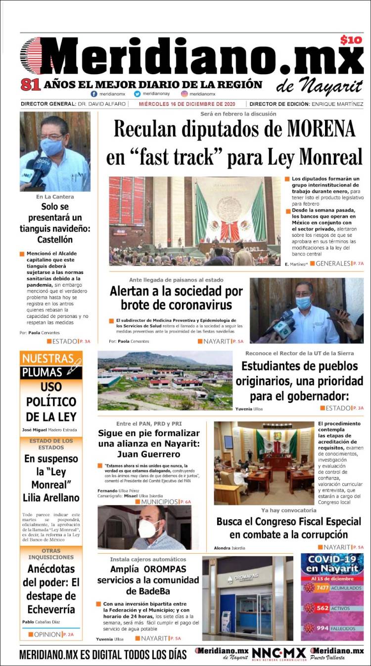 Portada de Meridiano (México)