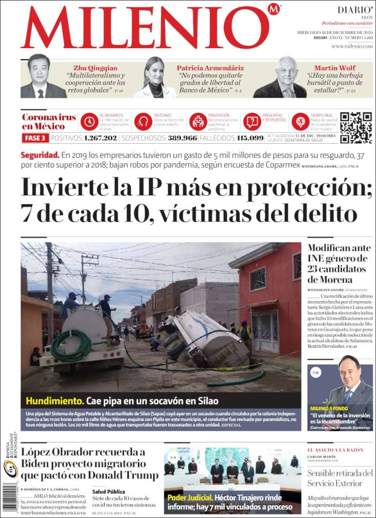 Portada de Milenio de León (México)