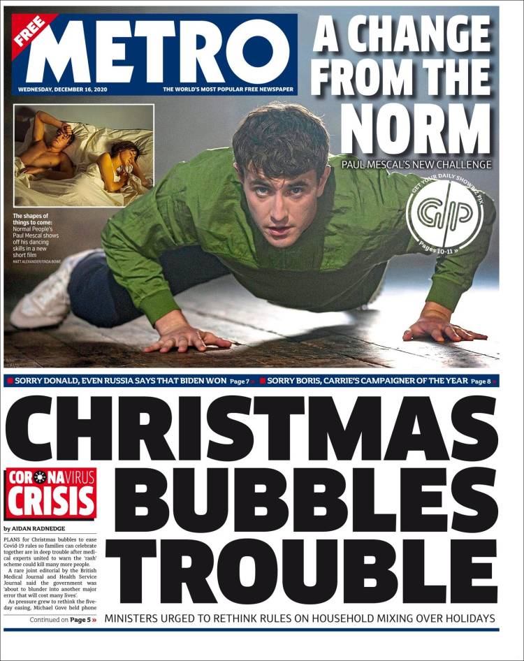 Portada de Metro (Reino Unido)