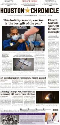 Portada de Houston Chronicle (USA)