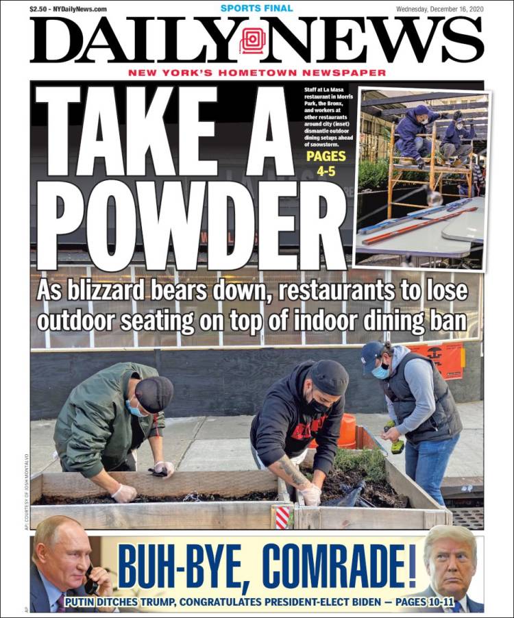 Portada de Daily News - New York (USA)