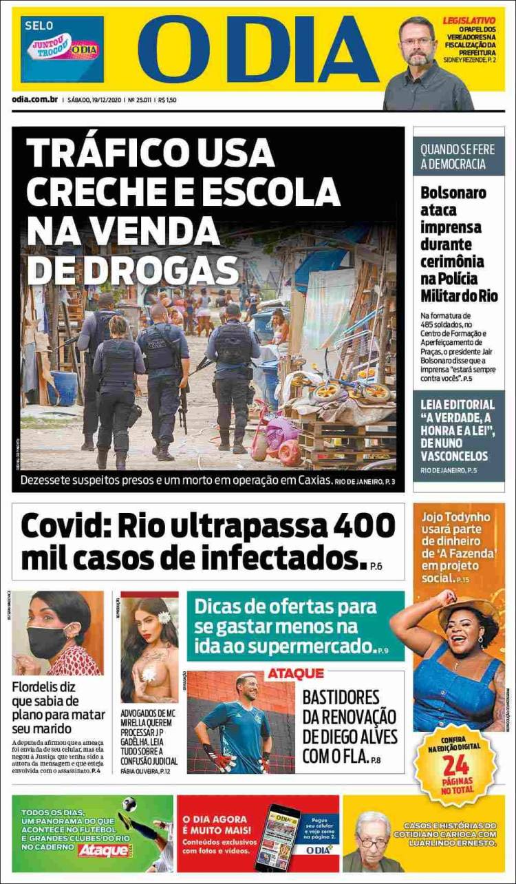 Portada de O Dia (Brasil)