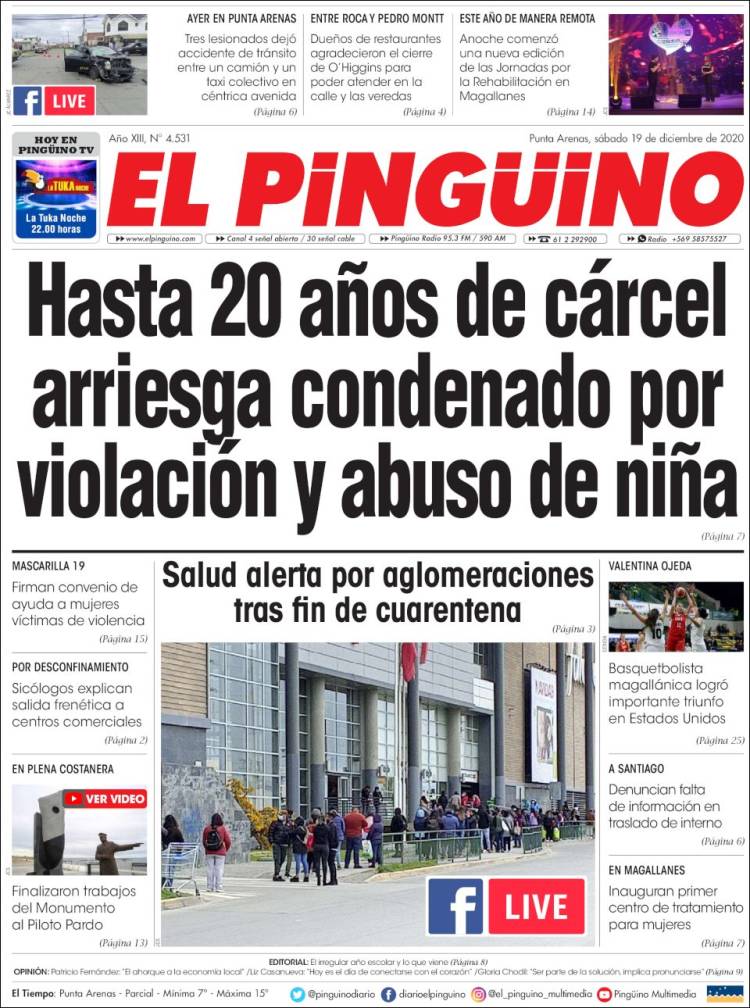 Portada de El Pingüino (Chile)