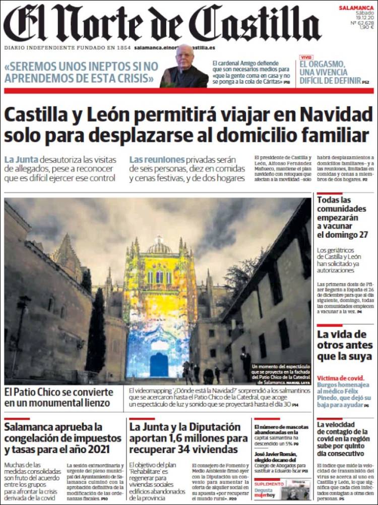 Portada de Norte de Castilla - Salamanca (España)