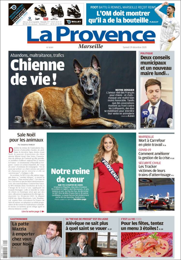 Portada de La Provence (Francia)