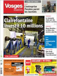 Portada de Vosges Matin (Francia)