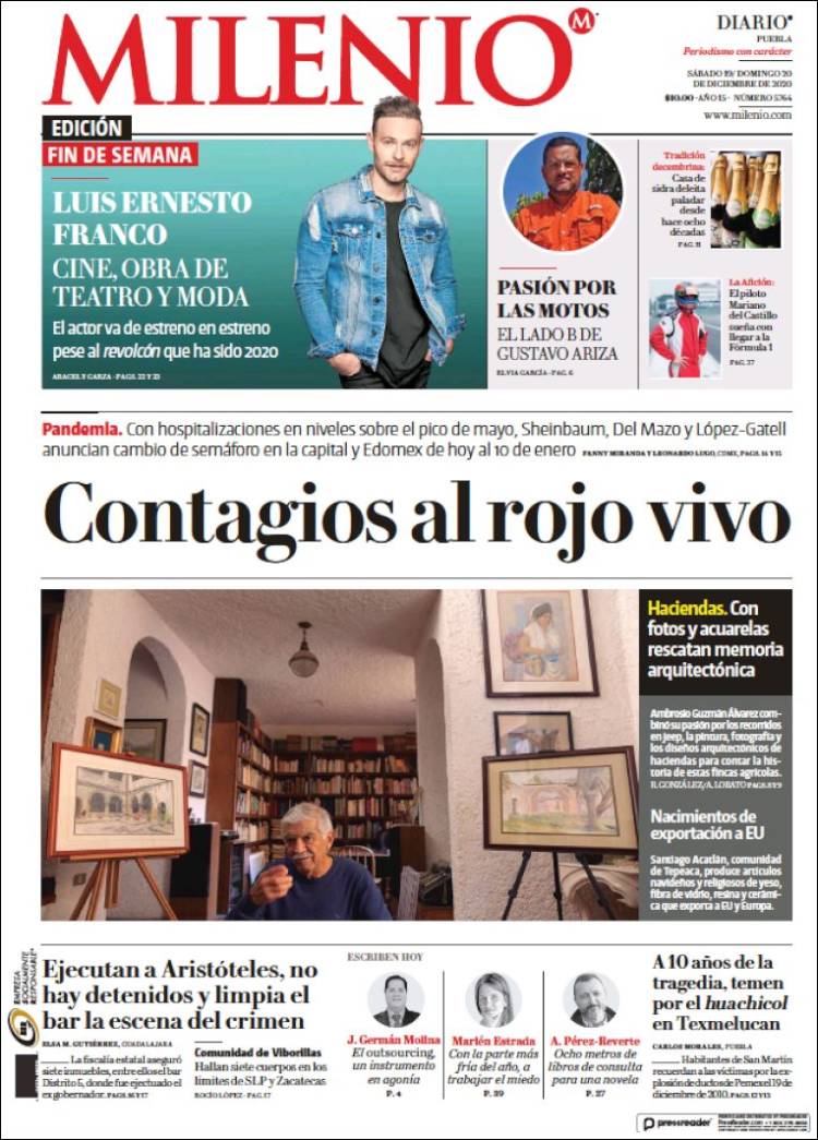 Portada de Milenio de Puebla (México)