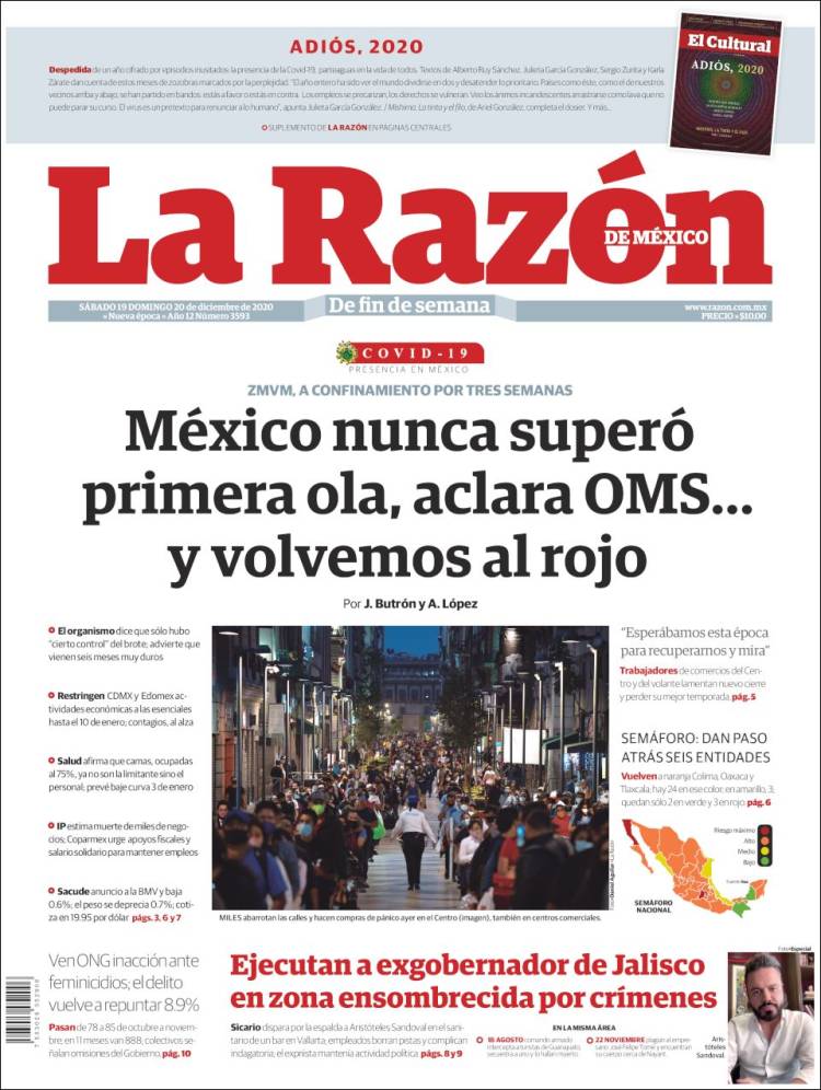 Portada de La Razón (México)