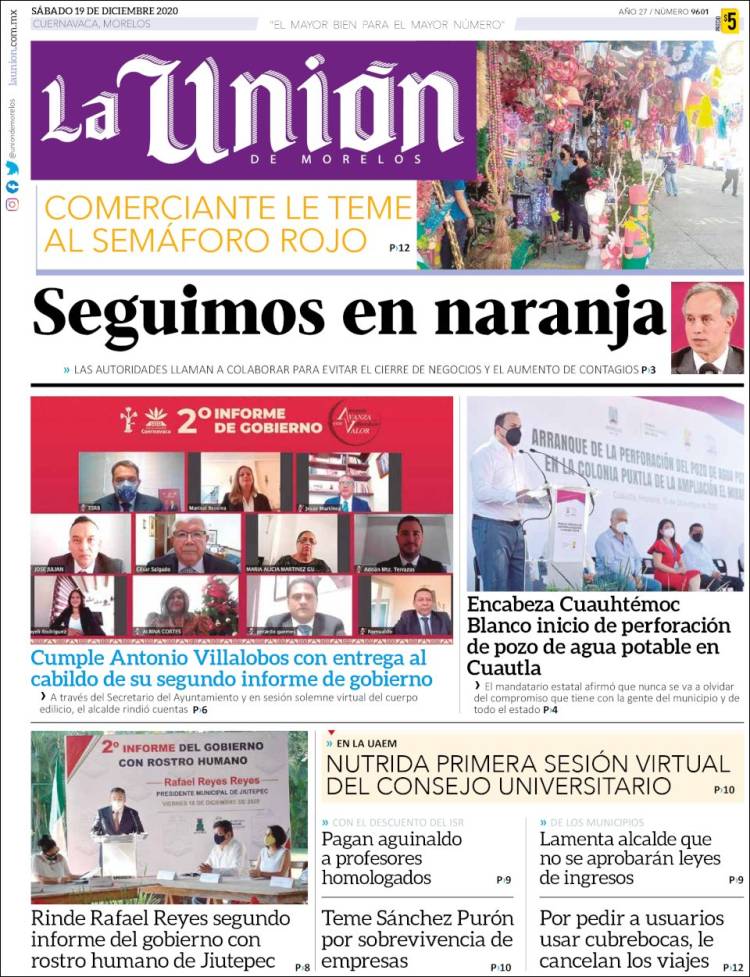 Portada de La Unión de Morelos (México)