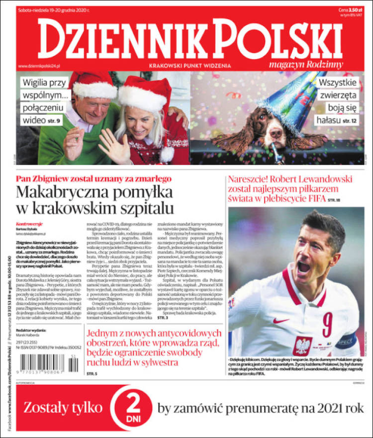 Portada de Dziennik (Polonia)