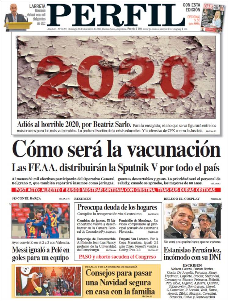 Portada de Diario Perfil (Argentina)