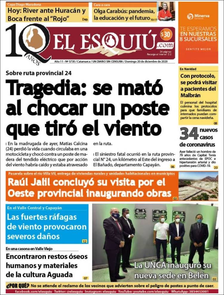 Portada de El Esquiu (Argentina)