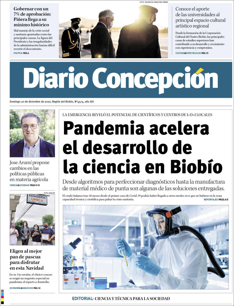Portada de Diario de Concepción (Chile)