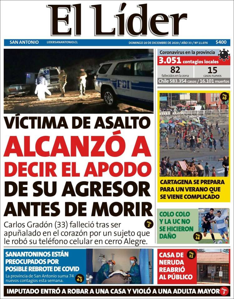 Portada de Lider de San Antonio (Chile)