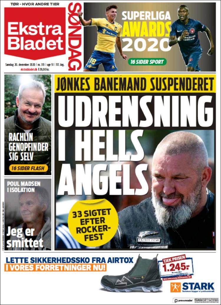 Portada de Ekstra Bladet (Dinamarca)