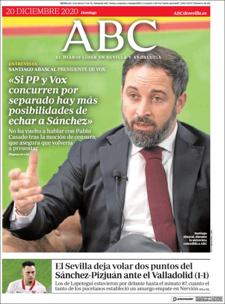 Portada de ABC - Sevilla (España)