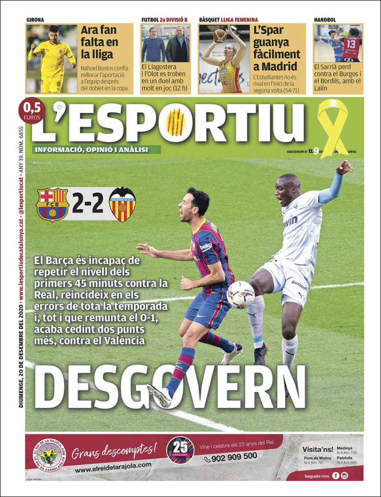 Portada de L'Esportiu : Girona (España)