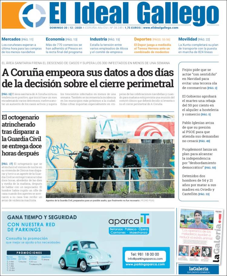 Portada de El Ideal Gallego (España)