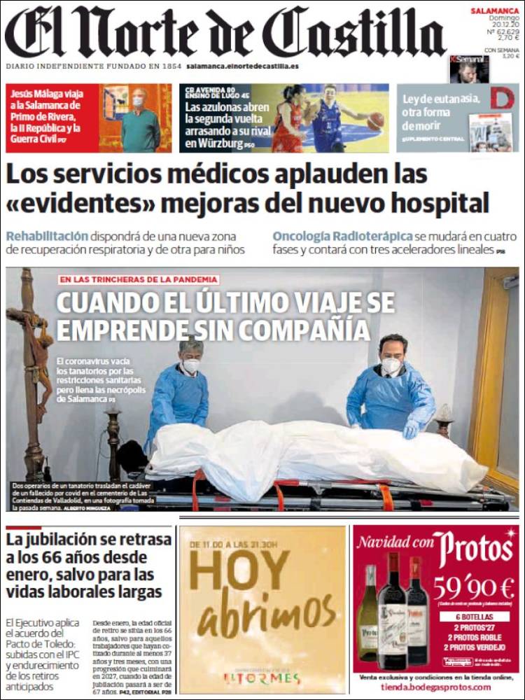 Portada de Norte de Castilla - Salamanca (España)