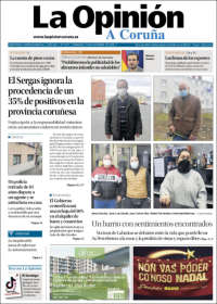 Portada de La Opinión de A Coruña (España)