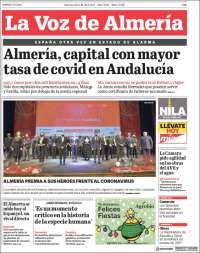 Portada de La Voz de Almería (España)