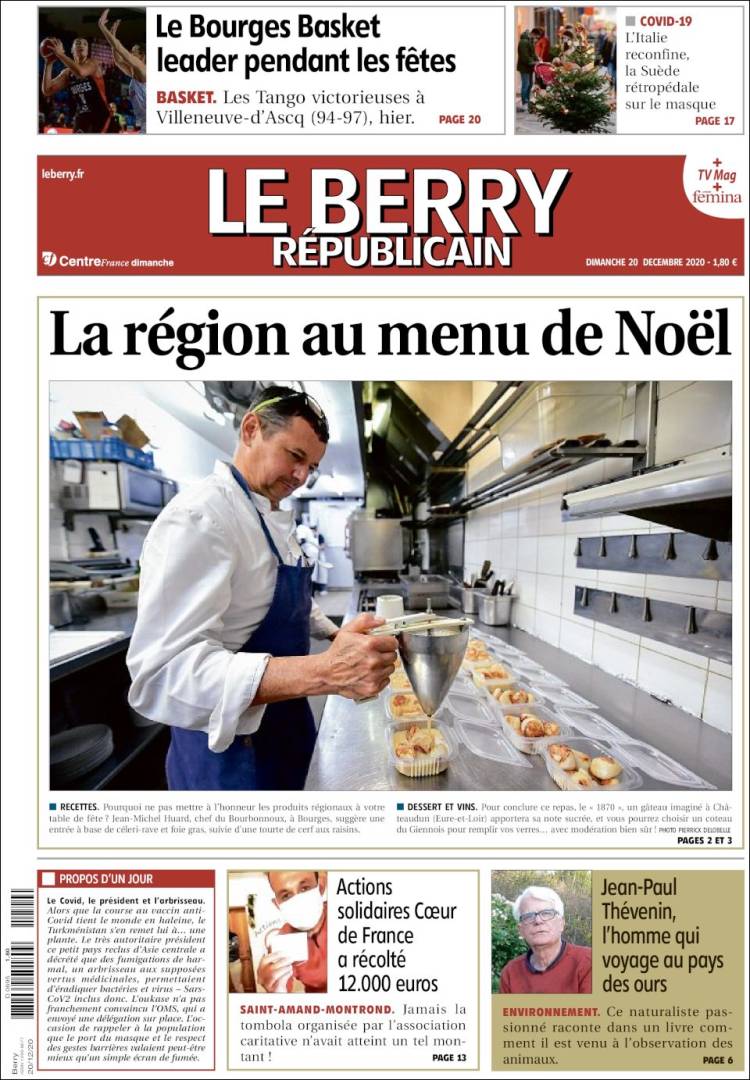 Portada de Berry Republicain (Francia)