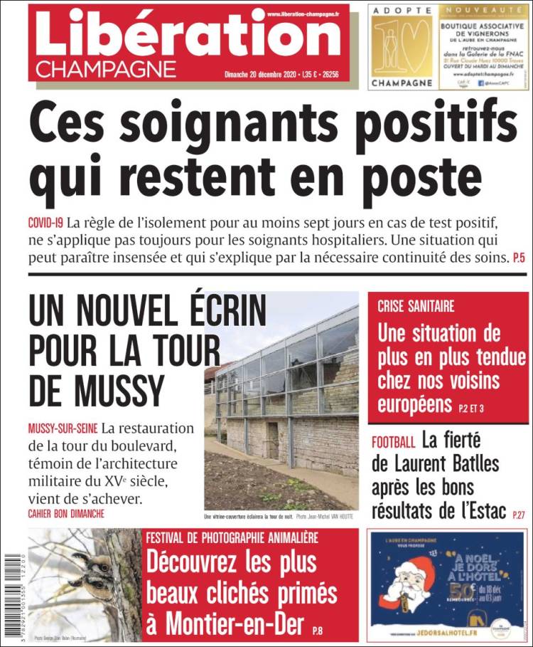 Portada de Libération Champagne (Francia)