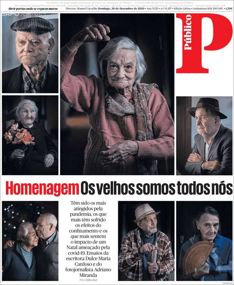 Portada de Público (Portugal)