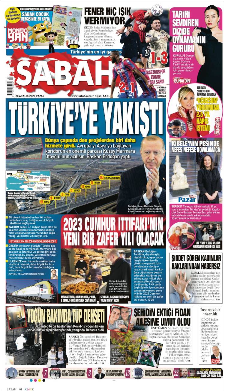 Portada de Sabah (Turqu&iacute;a)