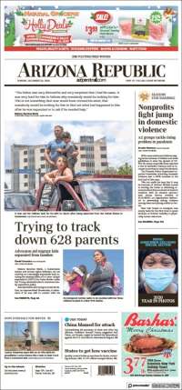 Portada de Arizona Republic News (USA)