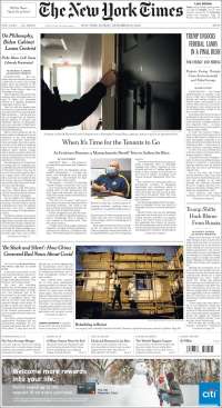 Portada de New York Times (USA)