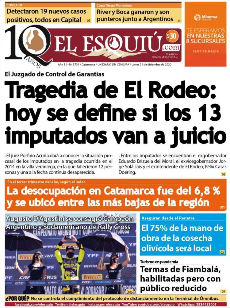 Portada de El Esquiu (Argentina)